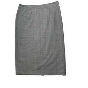 Moschino Jeans Wool Blend Pencil Skirt Minimalist Quiet Luxury Gray Size 14